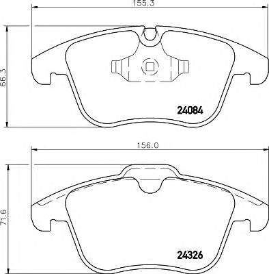 HELLA PAGID 8db355013621 -  Комплект тормозных колодок, дисковый тормоз